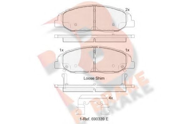 R BRAKE RB2141 Тормозные колодки для CADILLAC CTS (Кадилак Cц)