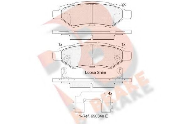 R BRAKE RB2142 Тормозные колодки для CADILLAC CTS (Кадилак Cц)