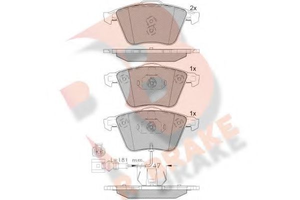 R BRAKE RB2148 Тормозные колодки для AUDI TT (Ауди Тт) R BRAKE RB2148 Тормозные колодки для AUDI TT (Ауди Тт)