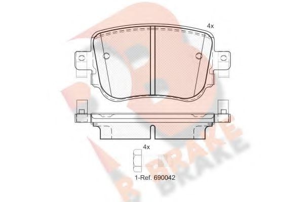 R BRAKE RB2152 Тормозные колодки для VOLKSWAGEN (Фольксваген) R BRAKE RB2152 Тормозные колодки для VOLKSWAGEN (Фольксваген)