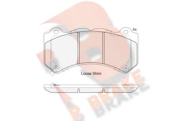 R BRAKE RB2164 Тормозные колодки для CADILLAC CTS (Кадилак Cц)