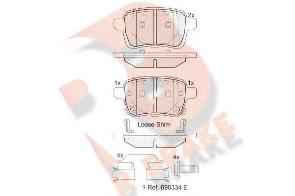 R BRAKE RB2170 Тормозные колодки для ABARTH (Абартх) R BRAKE RB2170 Тормозные колодки для ABARTH (Абартх)