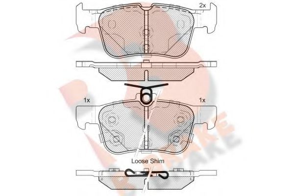R BRAKE RB2198-203 Тормозные колодки для FORD USA EDGE (Форд сша Эдгэ)