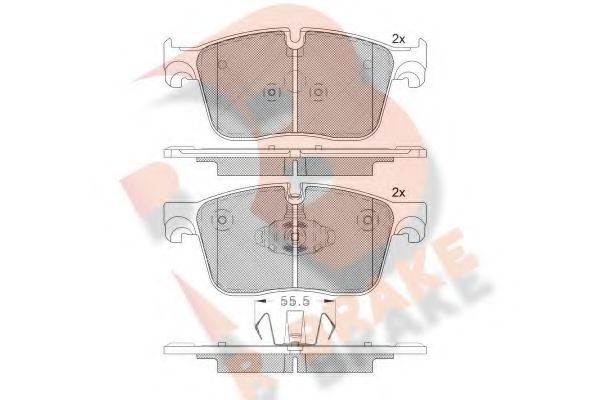 R BRAKE RB2238 Тормозные колодки для JAGUAR F-PACE (Ягуар Ф-паcэ) R BRAKE RB2238 Тормозные колодки для JAGUAR F-PACE (Ягуар Ф-паcэ)
