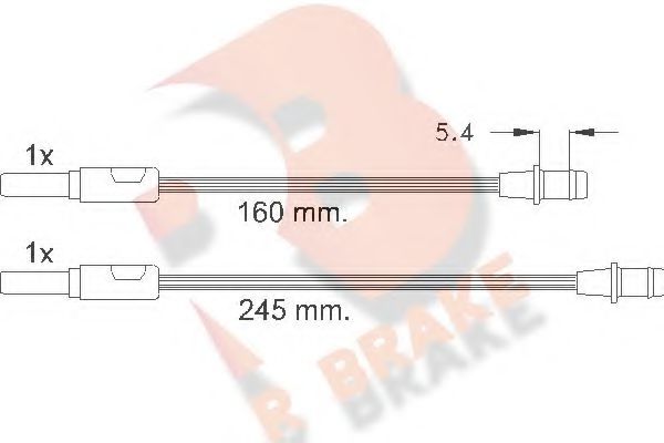 R BRAKE 610265RB Сигнализатор, износ тормозных колодок для CITROëN (Cитроëн) R BRAKE 610265RB Сигнализатор, износ тормозных колодок для CITROëN (Cитроëн)