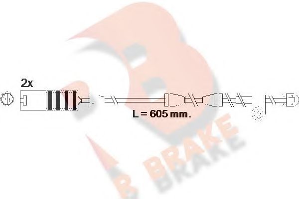 R BRAKE 610390RB Сигнализатор, износ тормозных колодок для BMW (Бмв) R BRAKE 610390RB Сигнализатор, износ тормозных колодок для BMW (Бмв)