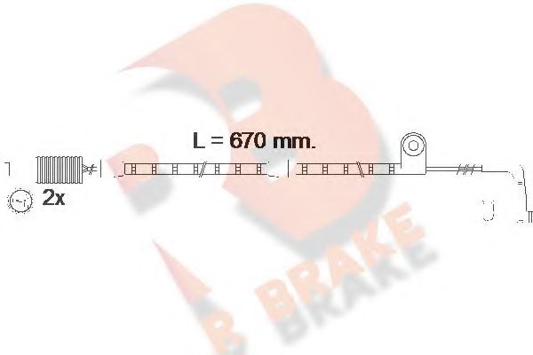 R BRAKE 610478RB Сигнализатор, износ тормозных колодок для BMW (Бмв) R BRAKE 610478RB Сигнализатор, износ тормозных колодок для BMW (Бмв)