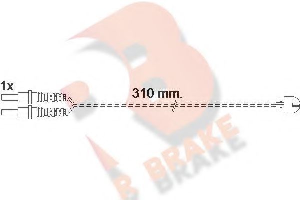 R BRAKE 610496RB Сигнализатор, износ тормозных колодок для PEUGEOT 407 (Пежо 407) R BRAKE 610496RB Сигнализатор, износ тормозных колодок для PEUGEOT 407 (Пежо 407)