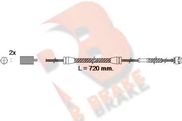 R BRAKE 610498RB Сигнализатор, износ тормозных колодок для BMW (Бмв) R BRAKE 610498RB Сигнализатор, износ тормозных колодок для BMW (Бмв)