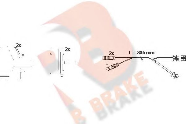 R BRAKE 610528RB Сигнализатор, износ тормозных колодок для MERCEDES-BENZ CITARO (Мэрcэдэс-бэнз Cитаро) R BRAKE 610528RB Сигнализатор, износ тормозных колодок для MERCEDES-BENZ CITARO (Мэрcэдэс-бэнз Cитаро)