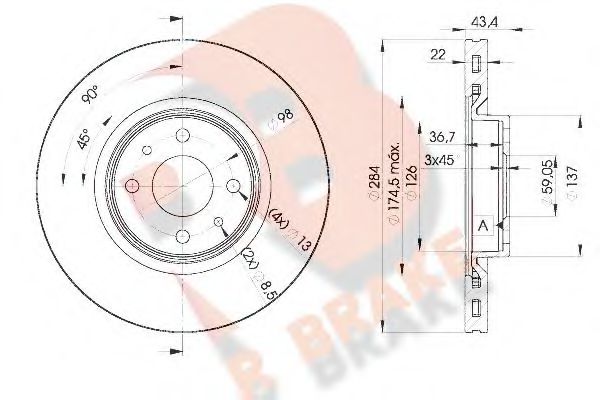 R BRAKE 78RBD20356 Тормозной диск для LANCIA (Лансиа/лянча) R BRAKE 78RBD20356 Тормозной диск для LANCIA (Лансиа/лянча)