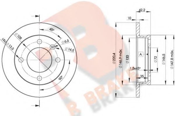 R BRAKE 78RBD21991 Тормозной диск для FORD FIESTA (Форд Фиэста) R BRAKE 78RBD21991 Тормозной диск для FORD FIESTA (Форд Фиэста)