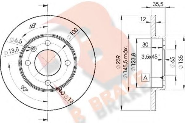 R BRAKE 78RBD23300 Тормозной диск для AUDI 80 (Ауди 80) R BRAKE 78RBD23300 Тормозной диск для AUDI 80 (Ауди 80)