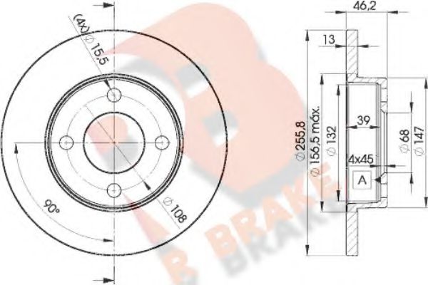 R BRAKE 78RBD23632 Тормозной диск для AUDI 100 (Ауди 100) R BRAKE 78RBD23632 Тормозной диск для AUDI 100 (Ауди 100)