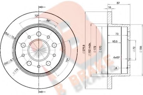 R BRAKE 78RBD13806 Тормозной диск для FIAT (Фиат) R BRAKE 78RBD13806 Тормозной диск для FIAT (Фиат)
