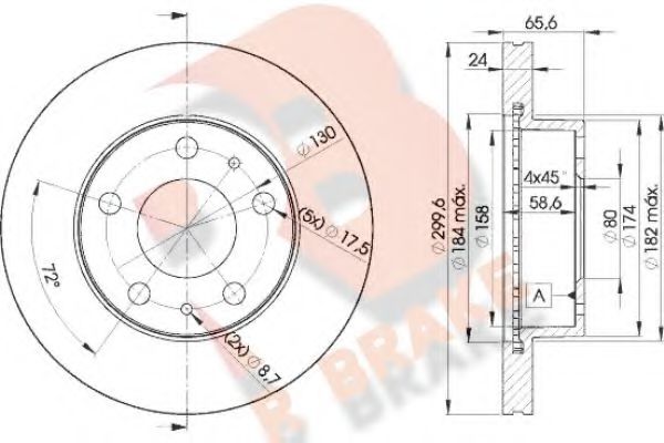 R BRAKE 78RBD24682 Тормозной диск для FIAT (Фиат)