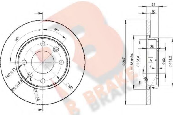 R BRAKE 78RBD24689 Тормозной диск для PEUGEOT 205 II (Пежо 205 2) R BRAKE 78RBD24689 Тормозной диск для PEUGEOT 205 II (Пежо 205 2)