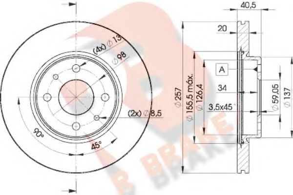 R BRAKE 78RBD25056 Тормозной диск для FIAT (Фиат) R BRAKE 78RBD25056 Тормозной диск для FIAT (Фиат)