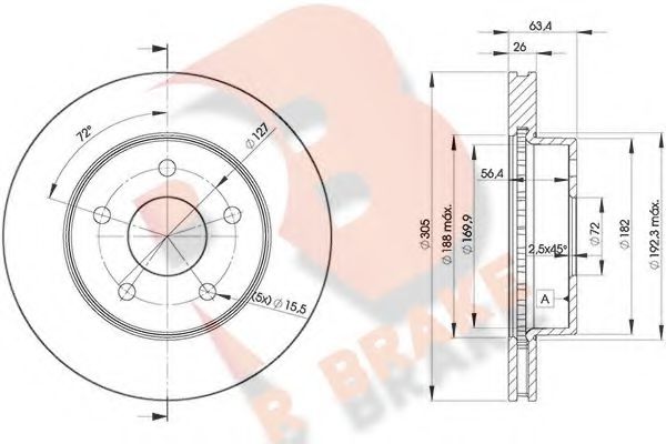 R BRAKE 78RBD25117 Тормозной диск для JEEP (Джип) R BRAKE 78RBD25117 Тормозной диск для JEEP (Джип)