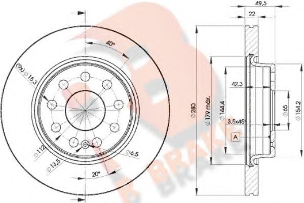 R BRAKE 78RBD25614 Тормозной диск для SKODA OCTAVIA (Шкода Октавия) R BRAKE 78RBD25614 Тормозной диск для SKODA OCTAVIA (Шкода Октавия)
