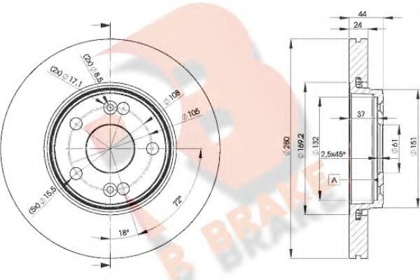 R BRAKE 78RBD26198 Тормозной диск для RENAULT SAFRANE (Рено Сафранэ) R BRAKE 78RBD26198 Тормозной диск для RENAULT SAFRANE (Рено Сафранэ)