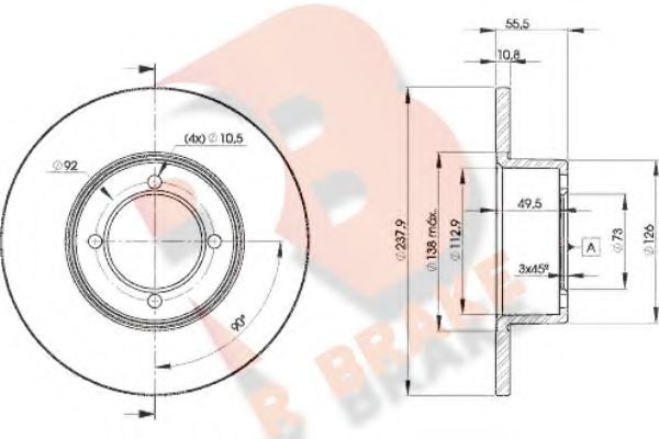 R BRAKE 78RBD27739 Тормозной диск для OPEL OLYMPIA A (Опель Олъмпиа а) R BRAKE 78RBD27739 Тормозной диск для OPEL OLYMPIA A (Опель Олъмпиа а)