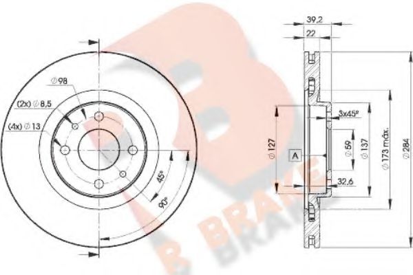 R BRAKE 78RBD27947 Тормозной диск для FIAT (Фиат) R BRAKE 78RBD27947 Тормозной диск для FIAT (Фиат)