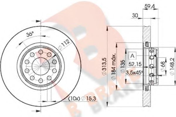 R BRAKE 78RBD28015 Тормозной диск для AUDI A6 (Ауди А6) R BRAKE 78RBD28015 Тормозной диск для AUDI A6 (Ауди А6)