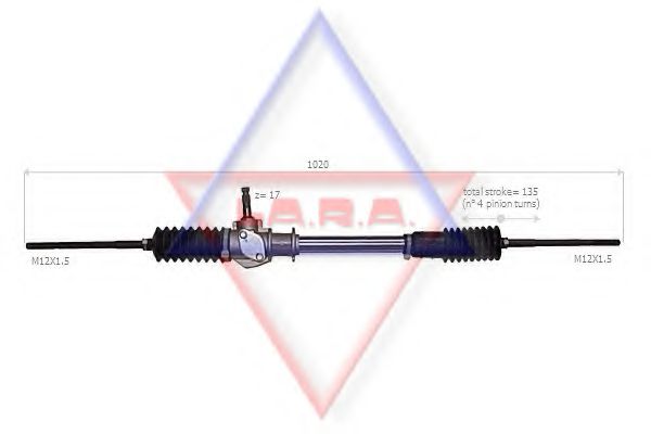 LA.R.A. 190008 Рулевой механизм для FIAT STRADA II (Фиат Страда 2) LA.R.A. 190008 Рулевой механизм для FIAT STRADA II (Фиат Страда 2)