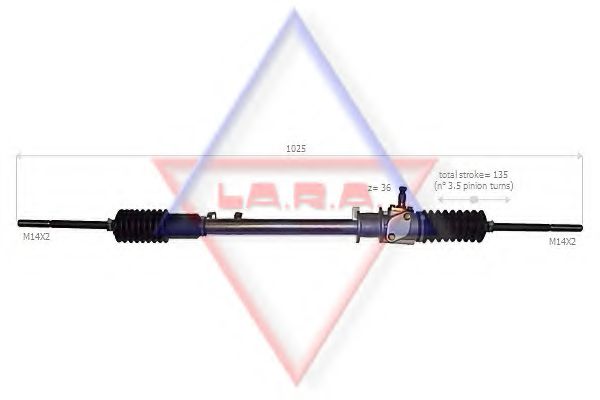 LA.R.A. 200008 Рулевой механизм для FORD (Форд) LA.R.A. 200008 Рулевой механизм для FORD (Форд)