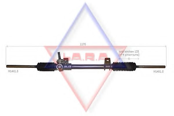 LA.R.A. 310013 Рулевой механизм для RENAULT 9 (Рено 9) LA.R.A. 310013 Рулевой механизм для RENAULT 9 (Рено 9)