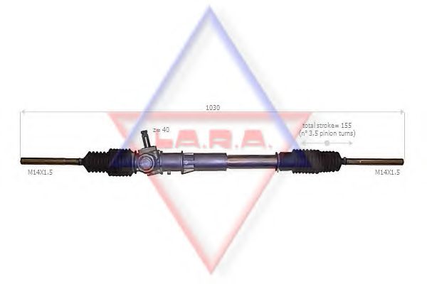LA.R.A. 310024 Рулевой механизм для RENAULT FUEGO (Рено Фуэго) LA.R.A. 310024 Рулевой механизм для RENAULT FUEGO (Рено Фуэго)