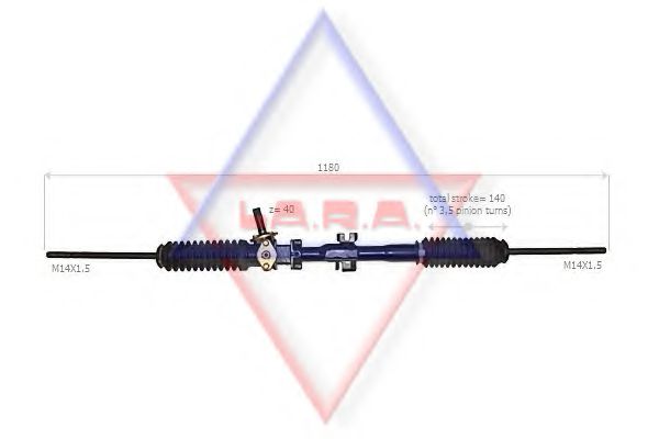 LA.R.A. 400010 Рулевой механизм для VOLKSWAGEN CADDY I (Фольксваген Cаддъ и) LA.R.A. 400010 Рулевой механизм для VOLKSWAGEN CADDY I (Фольксваген Cаддъ и)