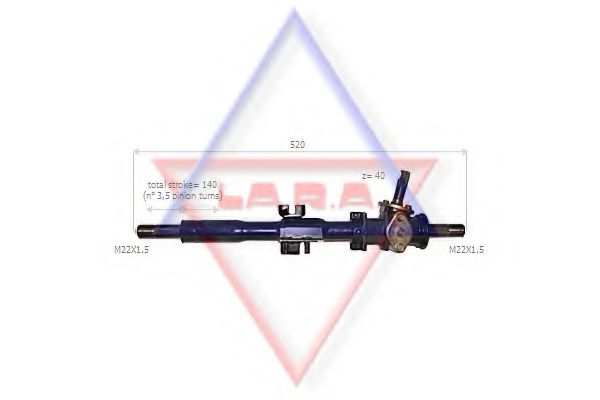 LA.R.A. 400509 Рулевой механизм для VOLKSWAGEN CADDY I (Фольксваген Cаддъ и) LA.R.A. 400509 Рулевой механизм для VOLKSWAGEN CADDY I (Фольксваген Cаддъ и)