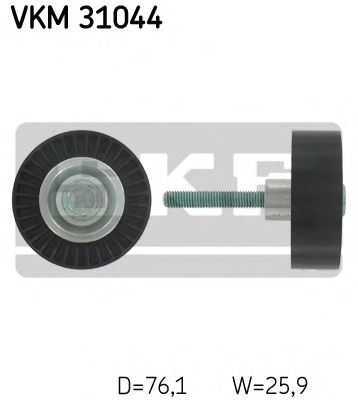 SKF VKM 31044 Паразитный ведущий ролик, поликлиновой ремень для VOLKSWAGEN JETTA I (Фольксваген Жэтта и) SKF VKM 31044 Паразитный ведущий ролик, поликлиновой ремень для VOLKSWAGEN JETTA I (Фольксваген Жэтта и)