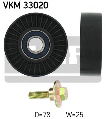 SKF VKM 33020 Паразитный ведущий ролик, поликлиновой ремень для PEUGEOT 407 (Пежо 407) SKF VKM 33020 Паразитный ведущий ролик, поликлиновой ремень для PEUGEOT 407 (Пежо 407)