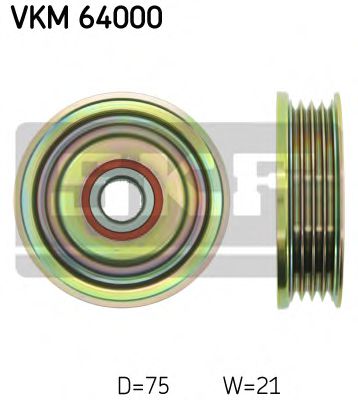 SKF VKM 64000 Паразитный ведущий ролик, поликлиновой ремень для MAZDA 323 F IV (Мазда 323 ф4) SKF VKM 64000 Паразитный ведущий ролик, поликлиновой ремень для MAZDA 323 F IV (Мазда 323 ф4)