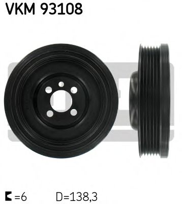 SKF VKM 93108 Ременный шкив, коленчатый вал для VOLKSWAGEN SCIROCCO (Фольксваген Сcироccо) SKF VKM 93108 Ременный шкив, коленчатый вал для VOLKSWAGEN SCIROCCO (Фольксваген Сcироccо)