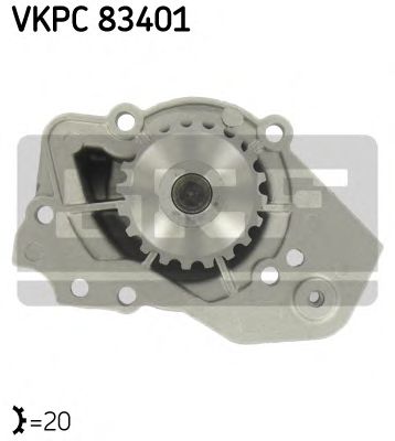 SKF VKPC 83401 Водяной насос для PEUGEOT 205 I (Пежо 205 и) SKF VKPC 83401 Водяной насос для PEUGEOT 205 I (Пежо 205 и)