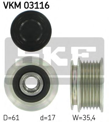 SKF VKM 03116 Механизм свободного хода генератора для SEAT EXEO ST (Сеат Эxэо ст) SKF VKM 03116 Механизм свободного хода генератора для SEAT EXEO ST (Сеат Эxэо ст)