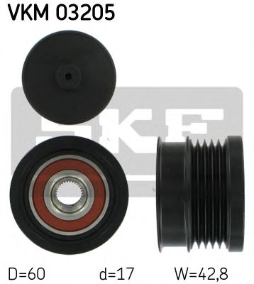 SKF VKM 03205 Механизм свободного хода генератора для ALFA ROMEO BRERA (Альфа ромео Брэра) SKF VKM 03205 Механизм свободного хода генератора для ALFA ROMEO BRERA (Альфа ромео Брэра)