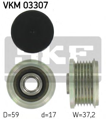 SKF VKM 03307 Механизм свободного хода генератора для PEUGEOT 407 (Пежо 407) SKF VKM 03307 Механизм свободного хода генератора для PEUGEOT 407 (Пежо 407)