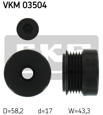 SKF VKM 03504 Механизм свободного хода генератора для CHEVROLET ASTRA (Шевроле Астра) SKF VKM 03504 Механизм свободного хода генератора для CHEVROLET ASTRA (Шевроле Астра)