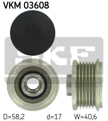 SKF VKM 03608 Механизм свободного хода генератора для RENAULT KANGOO / GRAND KANGOO (Рено Кангу / гранд кангу) SKF VKM 03608 Механизм свободного хода генератора для RENAULT KANGOO / GRAND KANGOO (Рено Кангу / гранд кангу)