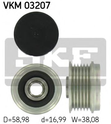 SKF VKM 03207 Механизм свободного хода генератора для FIAT PETRA (Фиат Пэтра) SKF VKM 03207 Механизм свободного хода генератора для FIAT PETRA (Фиат Пэтра)