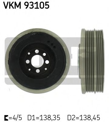 SKF VKM 93105 Ременный шкив, коленчатый вал для AUDI A4 (Ауди А4) SKF VKM 93105 Ременный шкив, коленчатый вал для AUDI A4 (Ауди А4)