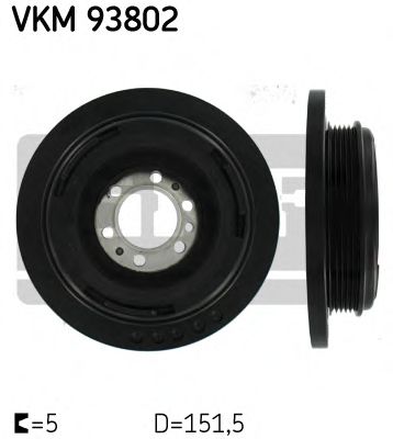 SKF VKM 93802 Ременный шкив, коленчатый вал для BMW 7 (Бмв 7) SKF VKM 93802 Ременный шкив, коленчатый вал для BMW 7 (Бмв 7)