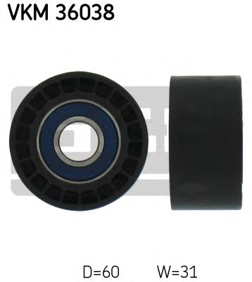SKF VKM 36038 Паразитный ведущий ролик, поликлиновой ремень для NISSAN PRIMERA (Ниссан Примера) SKF VKM 36038 Паразитный ведущий ролик, поликлиновой ремень для NISSAN PRIMERA (Ниссан Примера)