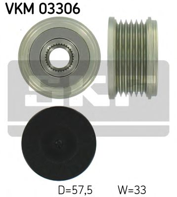 SKF VKM 03306 Механизм свободного хода генератора для PEUGEOT 407 (Пежо 407) SKF VKM 03306 Механизм свободного хода генератора для PEUGEOT 407 (Пежо 407)