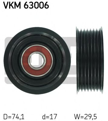 SKF VKM 63006 Паразитный ведущий ролик, поликлиновой ремень для HONDA CIVIC VII (Хонда Цивик 7) SKF VKM 63006 Паразитный ведущий ролик, поликлиновой ремень для HONDA CIVIC VII (Хонда Цивик 7)